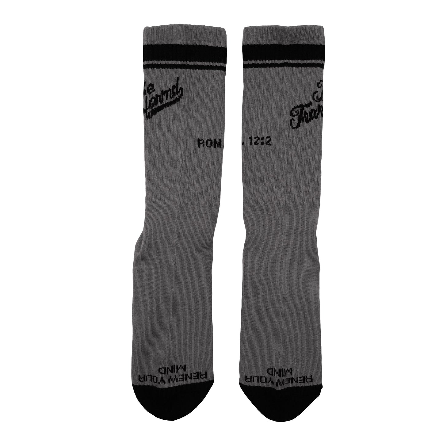 Be Transformd Charcoal Script Socks