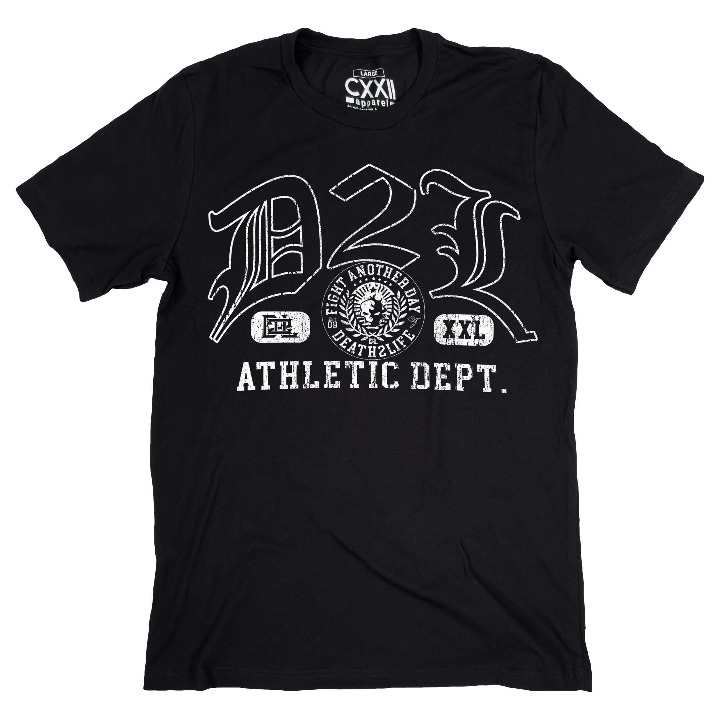 D2L Gothic Athletic Dept. Black Tee – CXXII Apparel