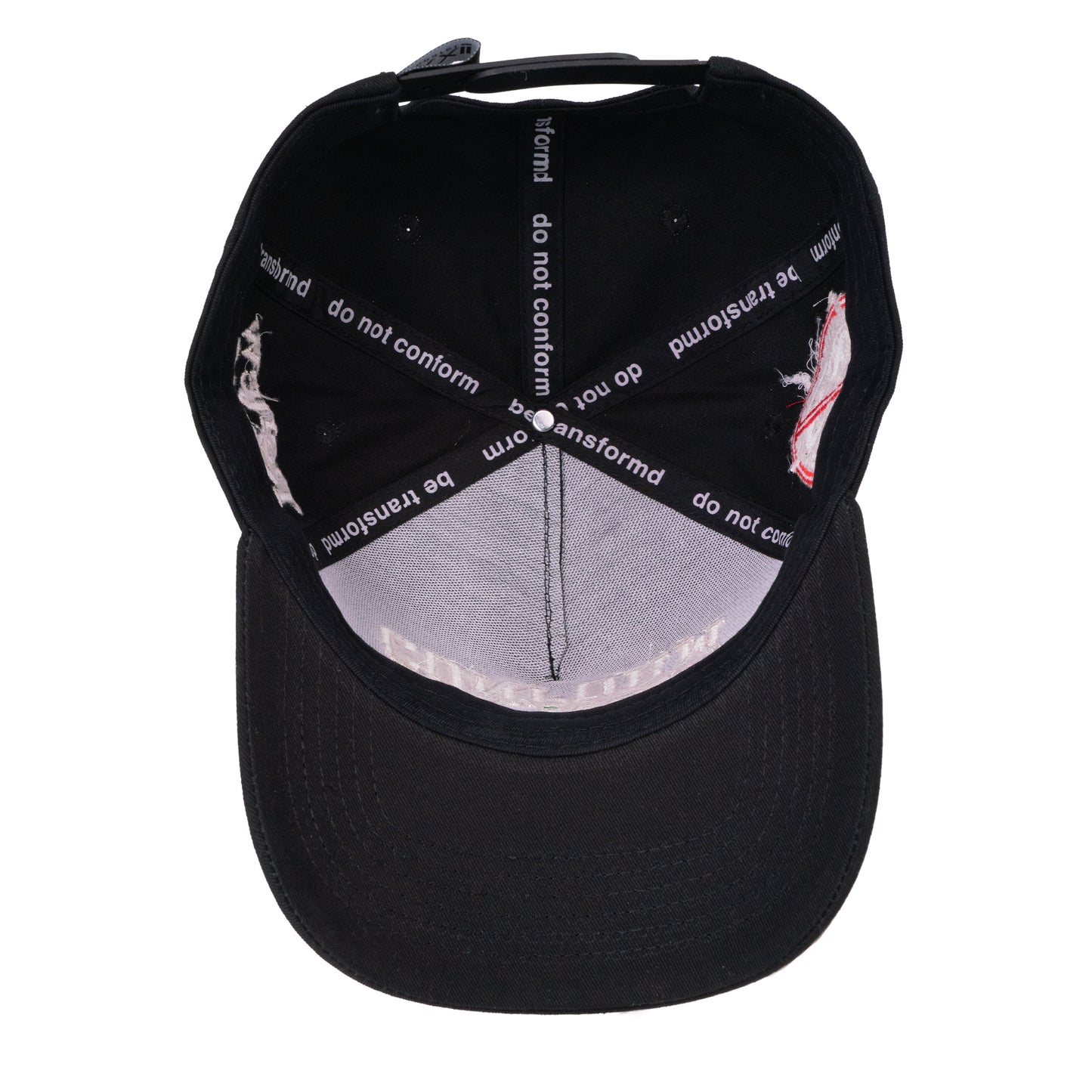 Do Not Conform "ndsᴉpǝ poʍu" Black Curved Bill Snapback