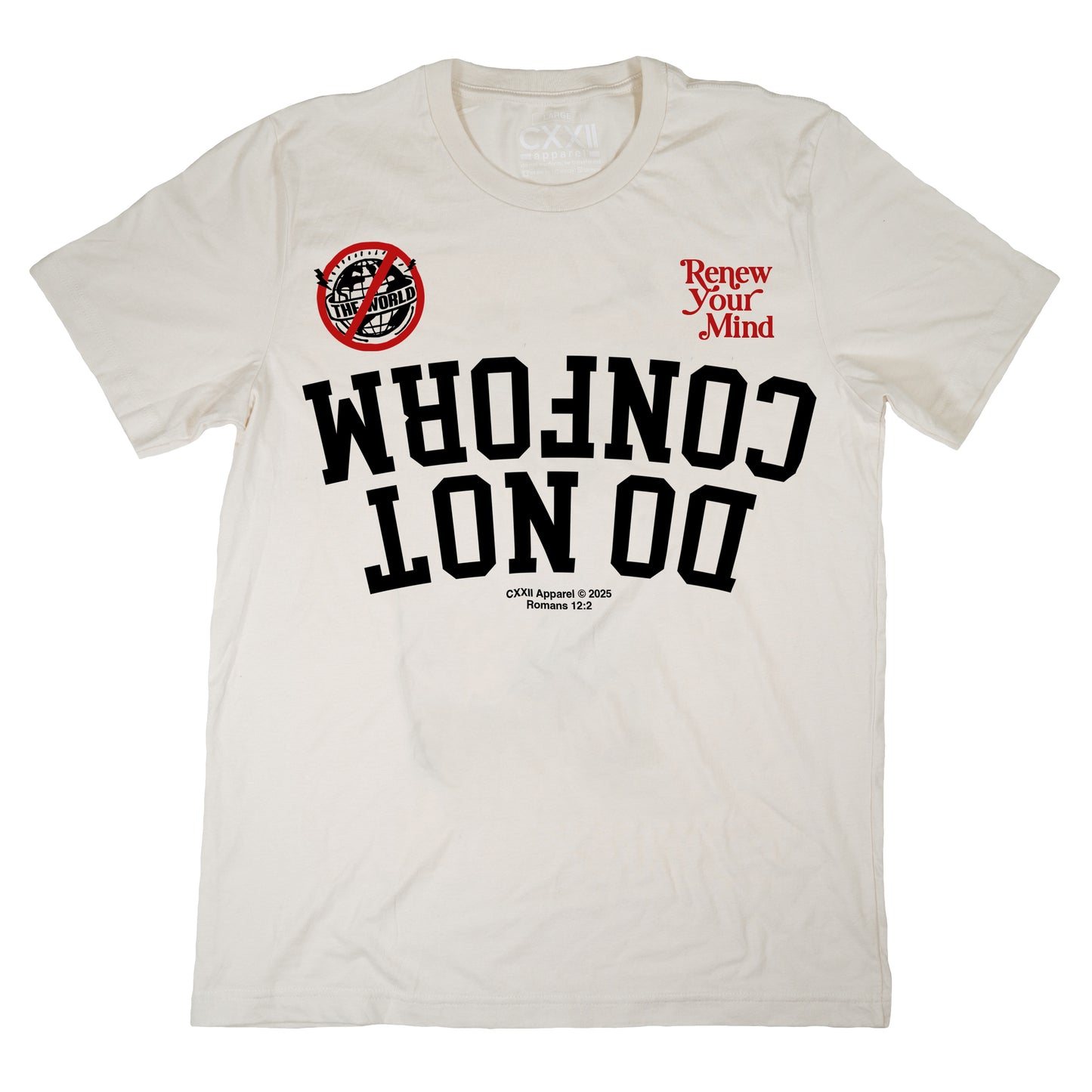 Do Not Conform "ndsᴉpǝ poʍu" Natural Tee