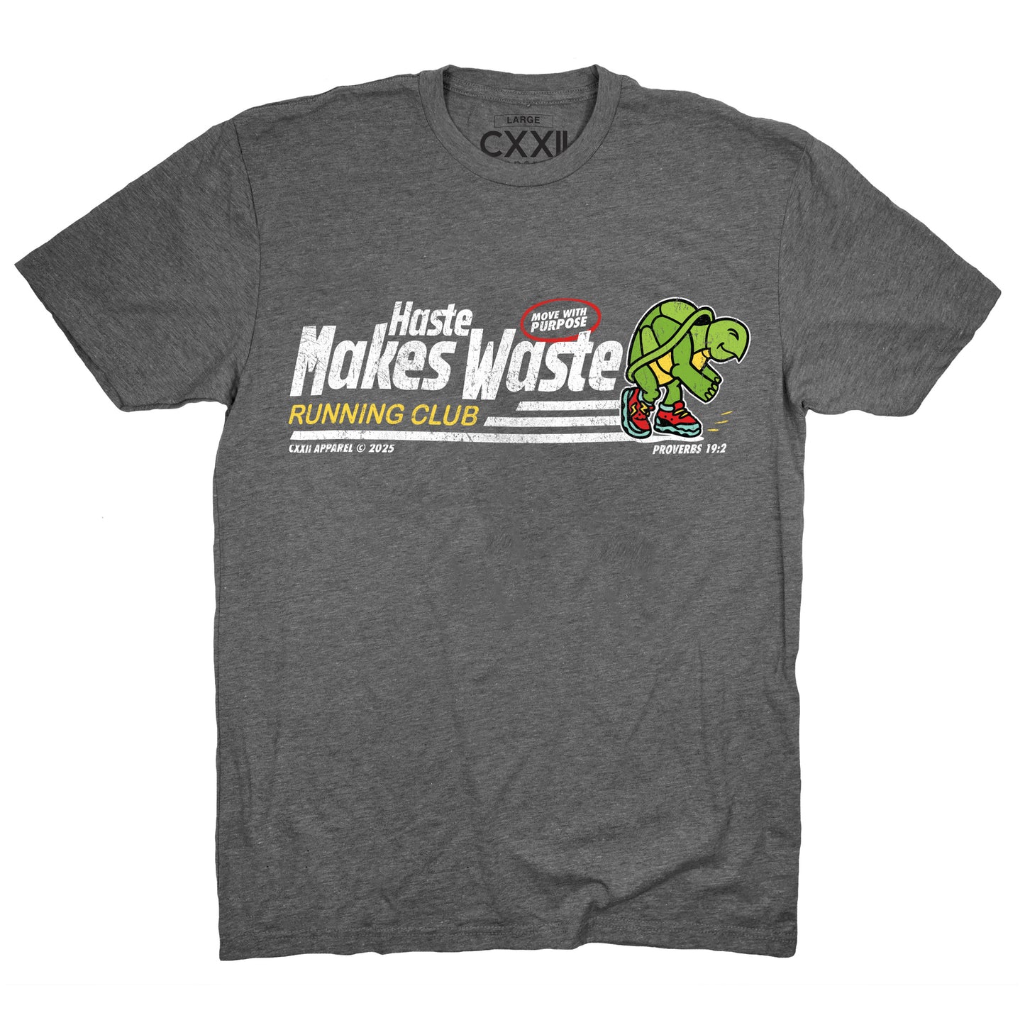 Haste Makes Waste Deep Heather Grey Tee