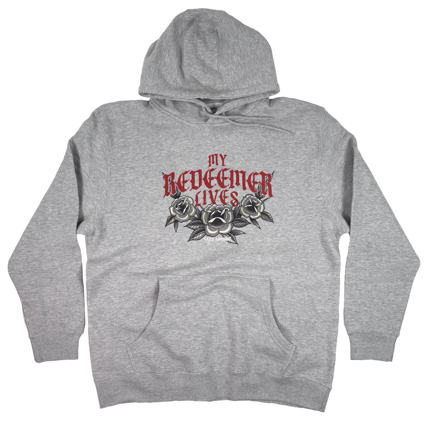 My Redeemer Lives Athletic Grey Hoodie