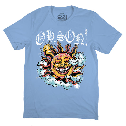 KellyK "OH SON!" Carolina Blue Tee