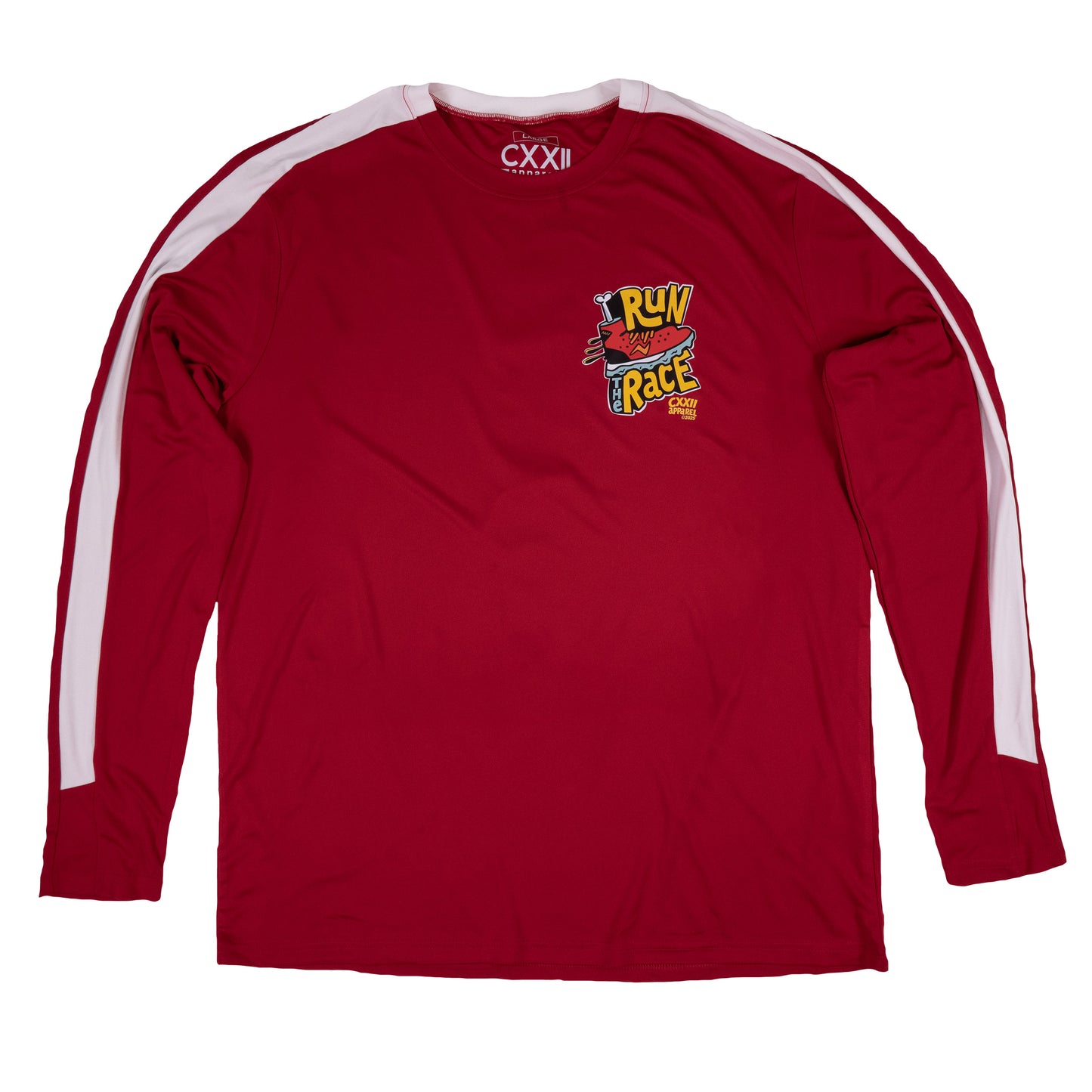 Run The Race Red L/S Running Tee