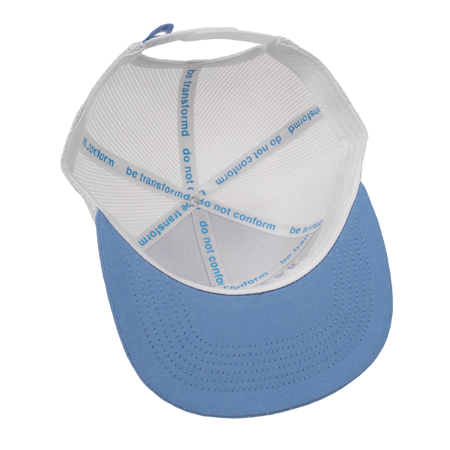 YHWH 7 Panel Carolina Blue Trucker Hat