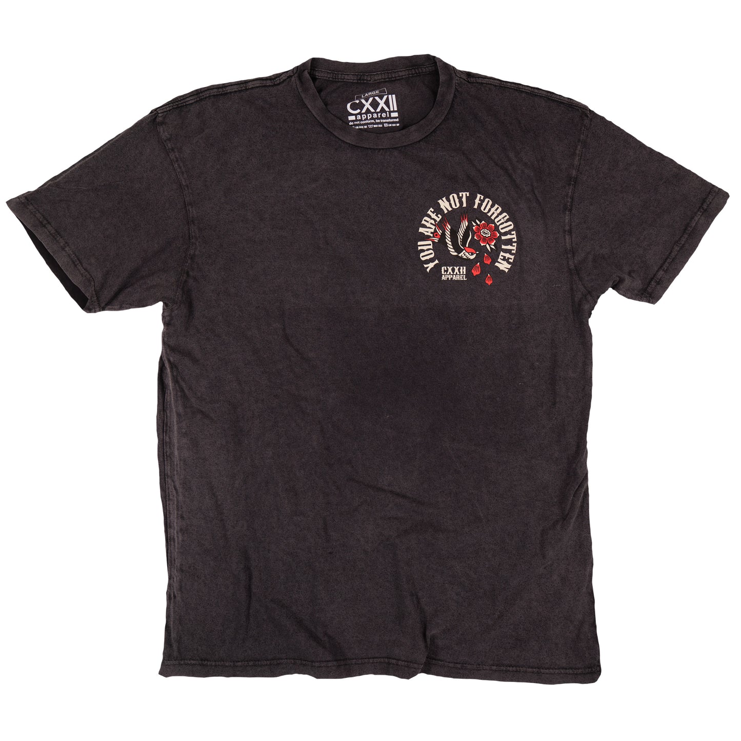 You Are Not Forgotten Vintage Black Tee