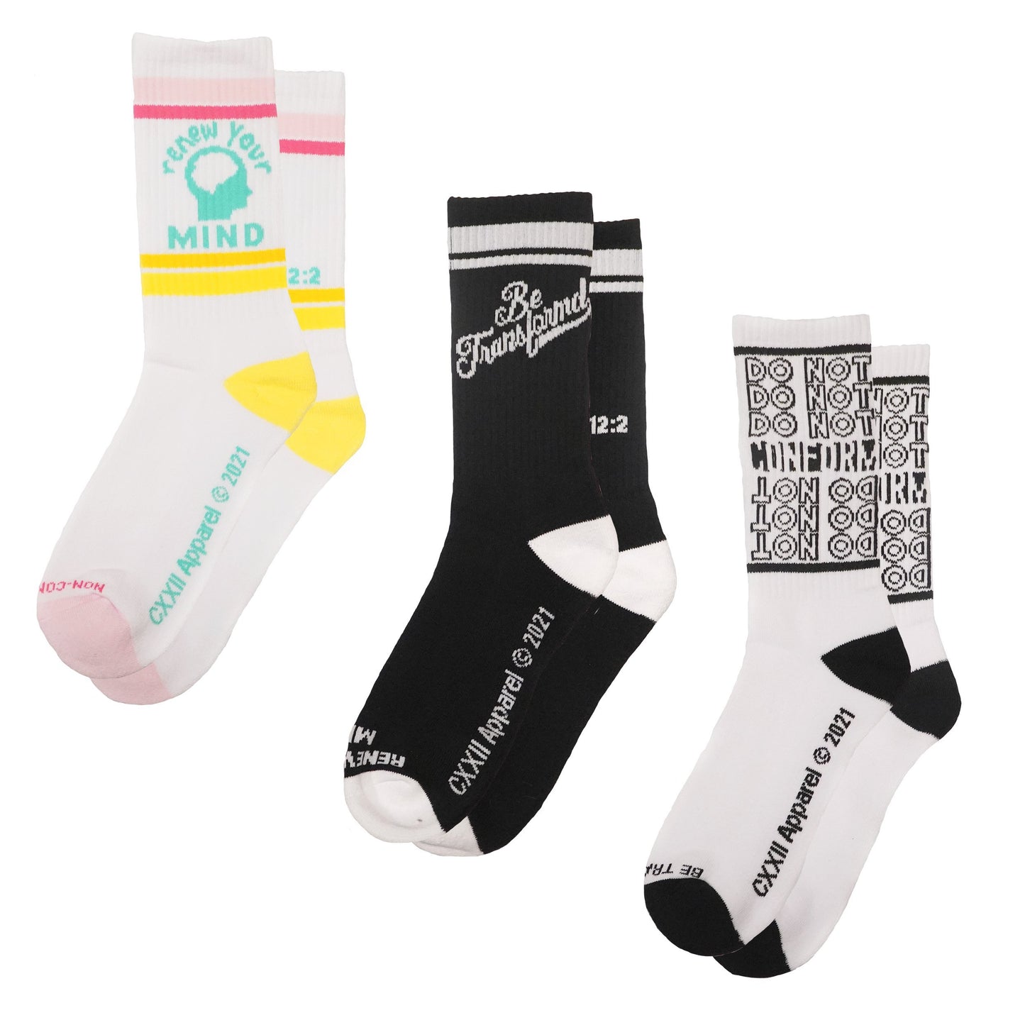 Romans 12:2 Crew Sock Bundle