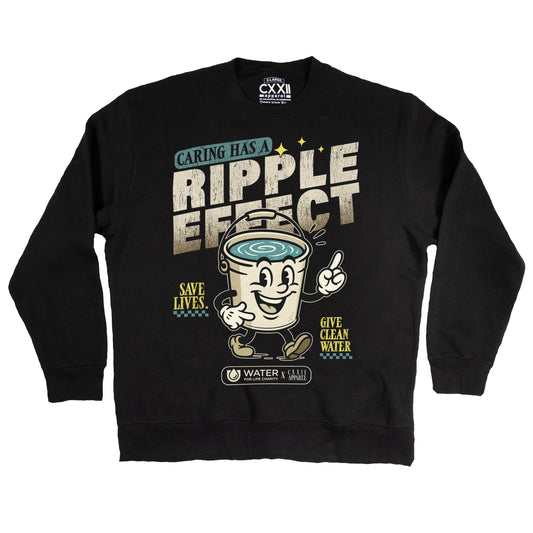 CXXII x WFLC "One Bucket at a Time" Black Crewneck