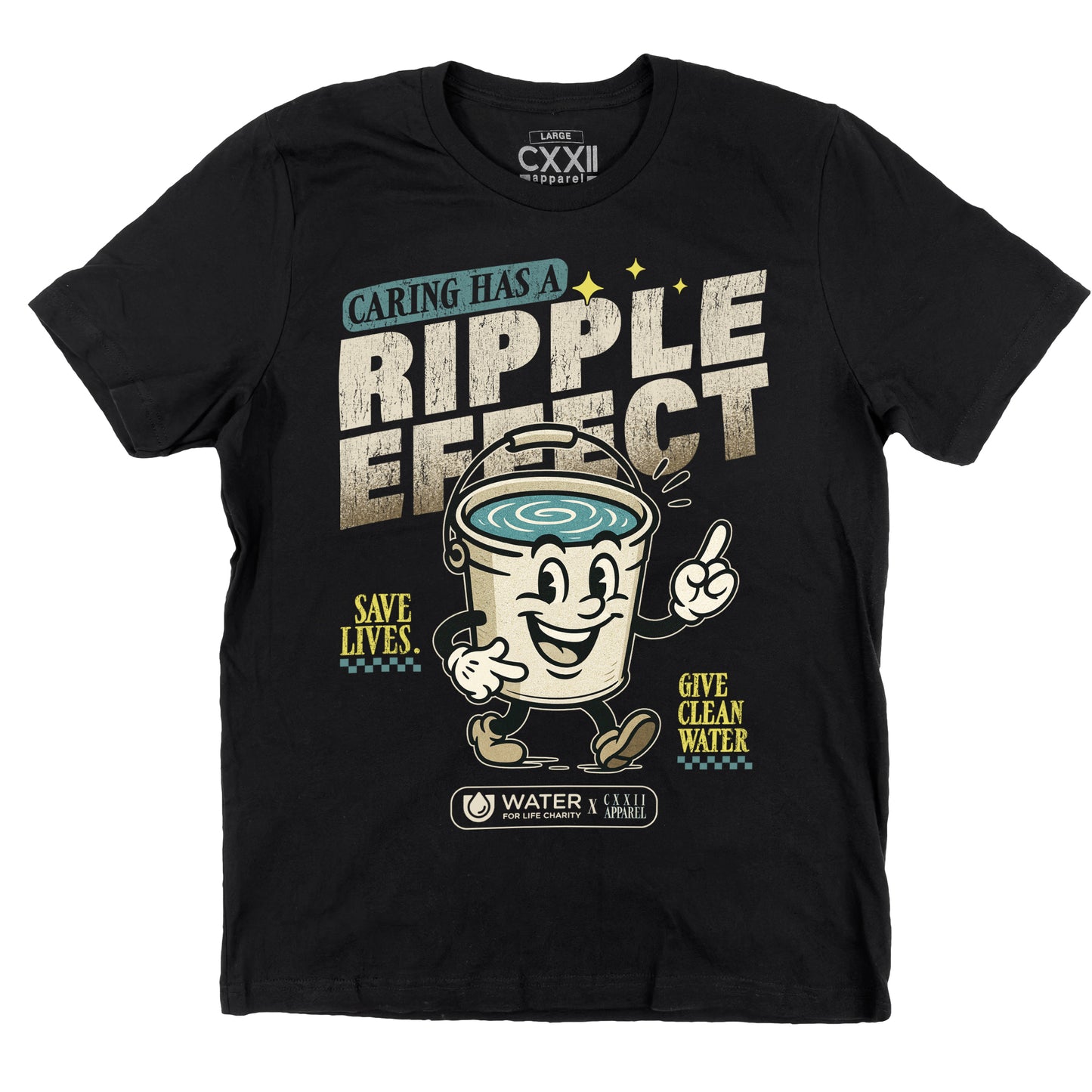 CXXII x WFLC "One Bucket at a Time" Black Tee