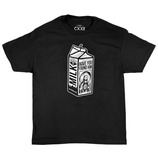 Have You Found Him" Milk Carton B/W Street Tee