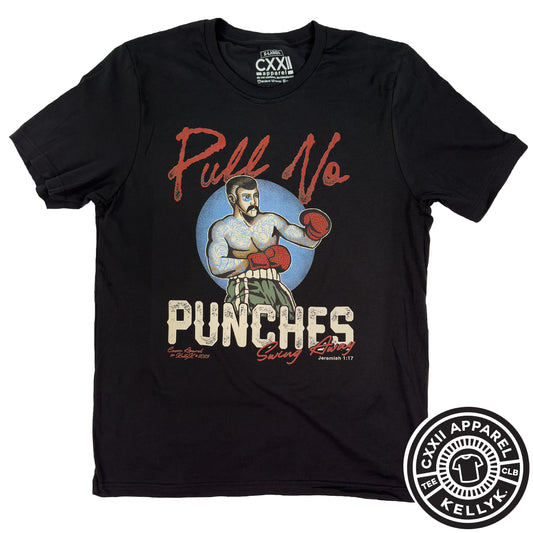 CXXII x KellyK TEE CLB "Pull No Punches" Black Tee
