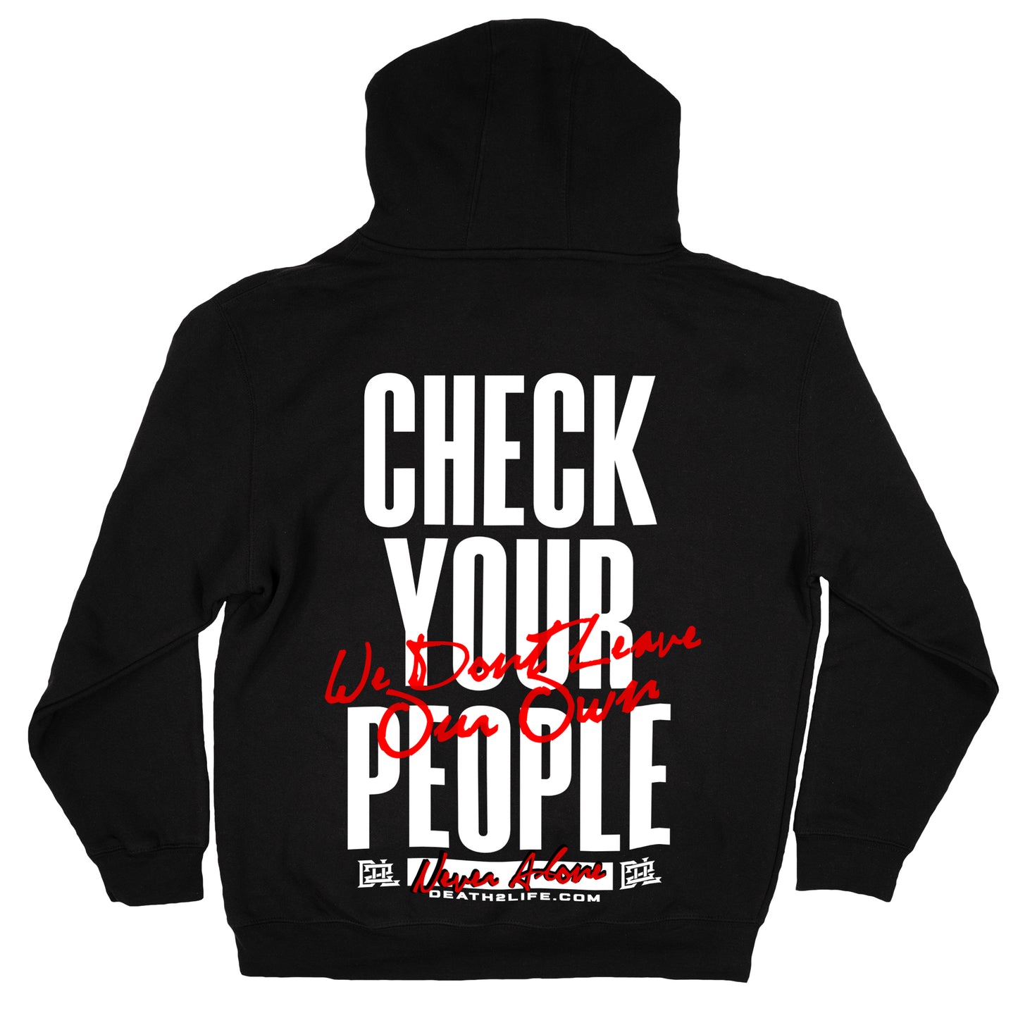 D2L Check Your People Black Hoodie