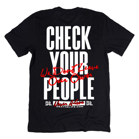 D2L Check Your People Black Tee