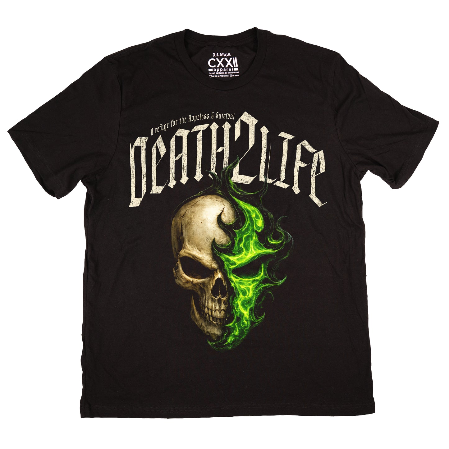 D2L Realistic Skull Logo Blk Tee