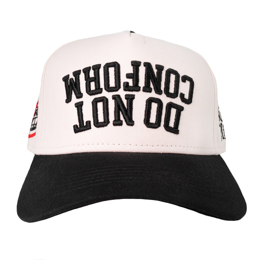Do Not Conform "ndsᴉpǝ poʍu" Curved Bill Snapback