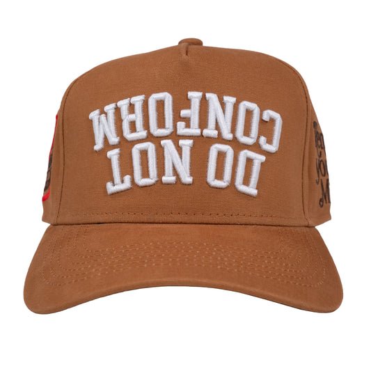 Do Not Conform "ndsᴉpǝ poʍu" WorkWear Curved Bill Snapback