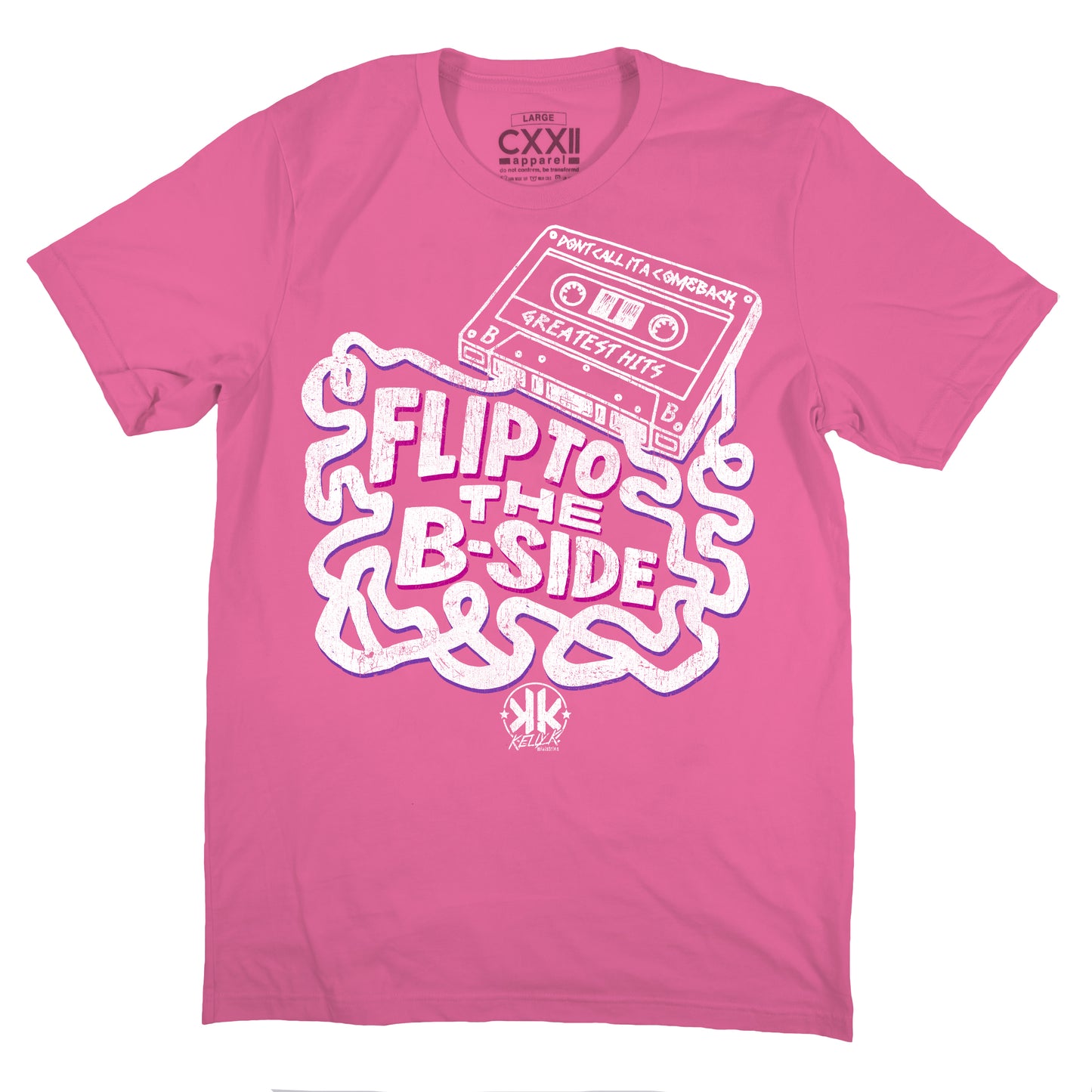 KellyK "Flip to the B-Side" Charity Pink Tee