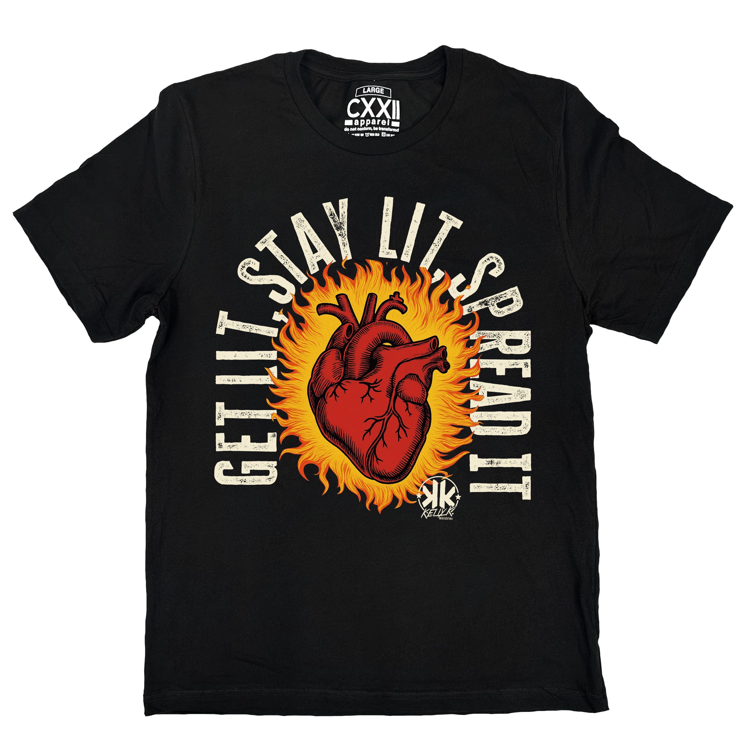 スカート JESUS CLOTHING CTHDRL Lady Of Guadalupe Mens Short Sleeve Shirt Black Red