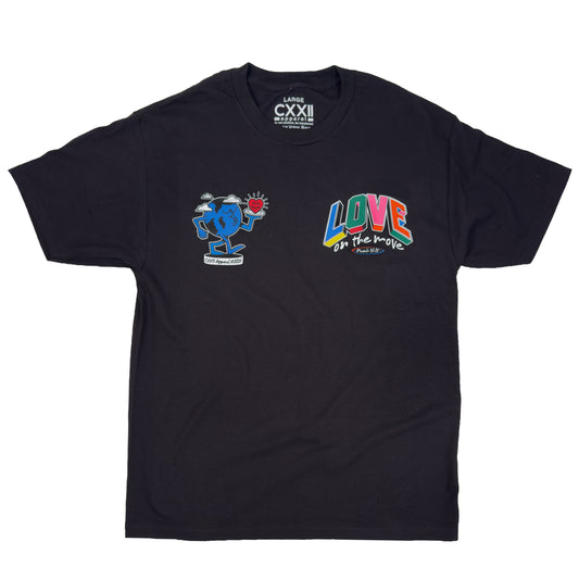 Love On The Move Black Street Tee