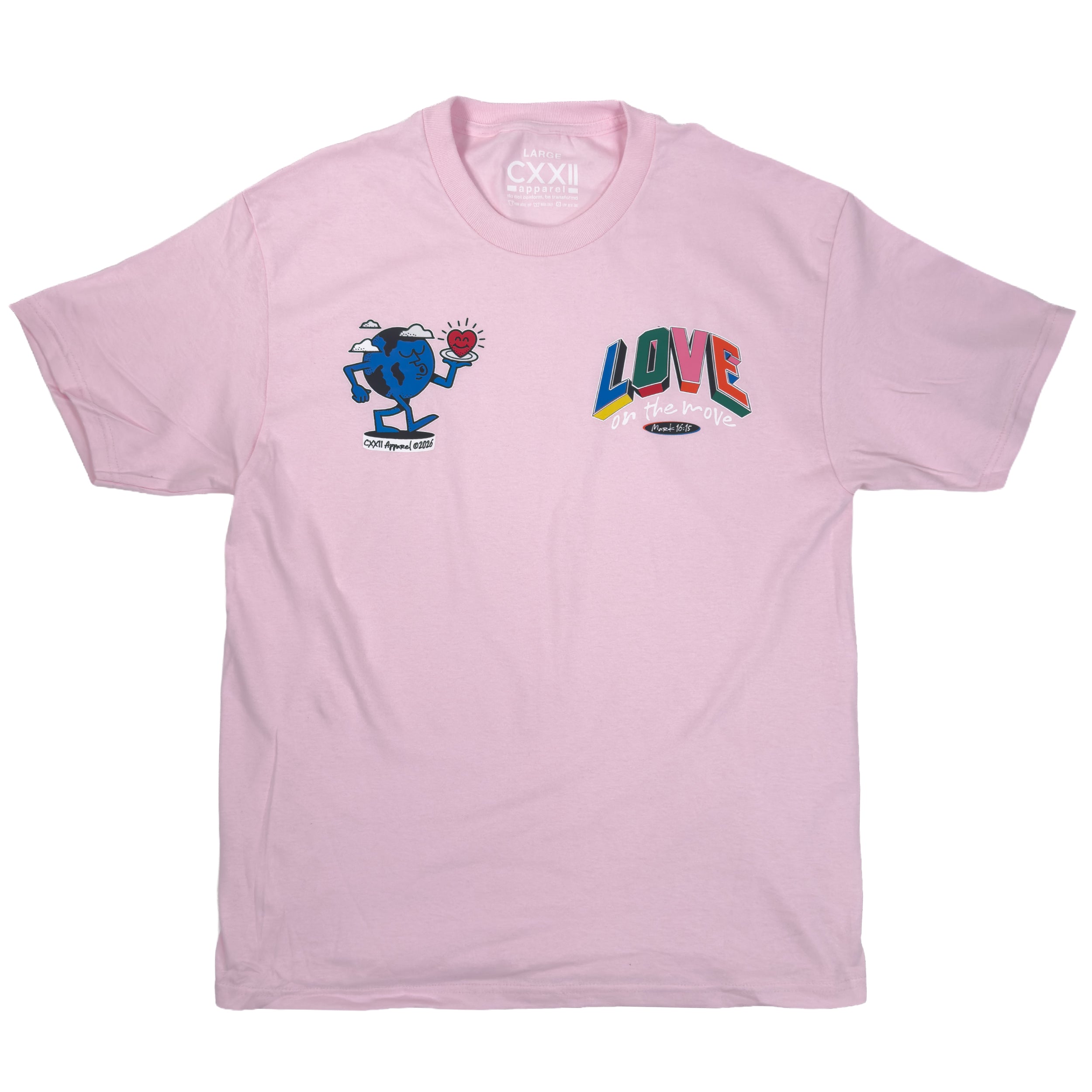 Love On The Move Pink Street Tee – CXXII Apparel