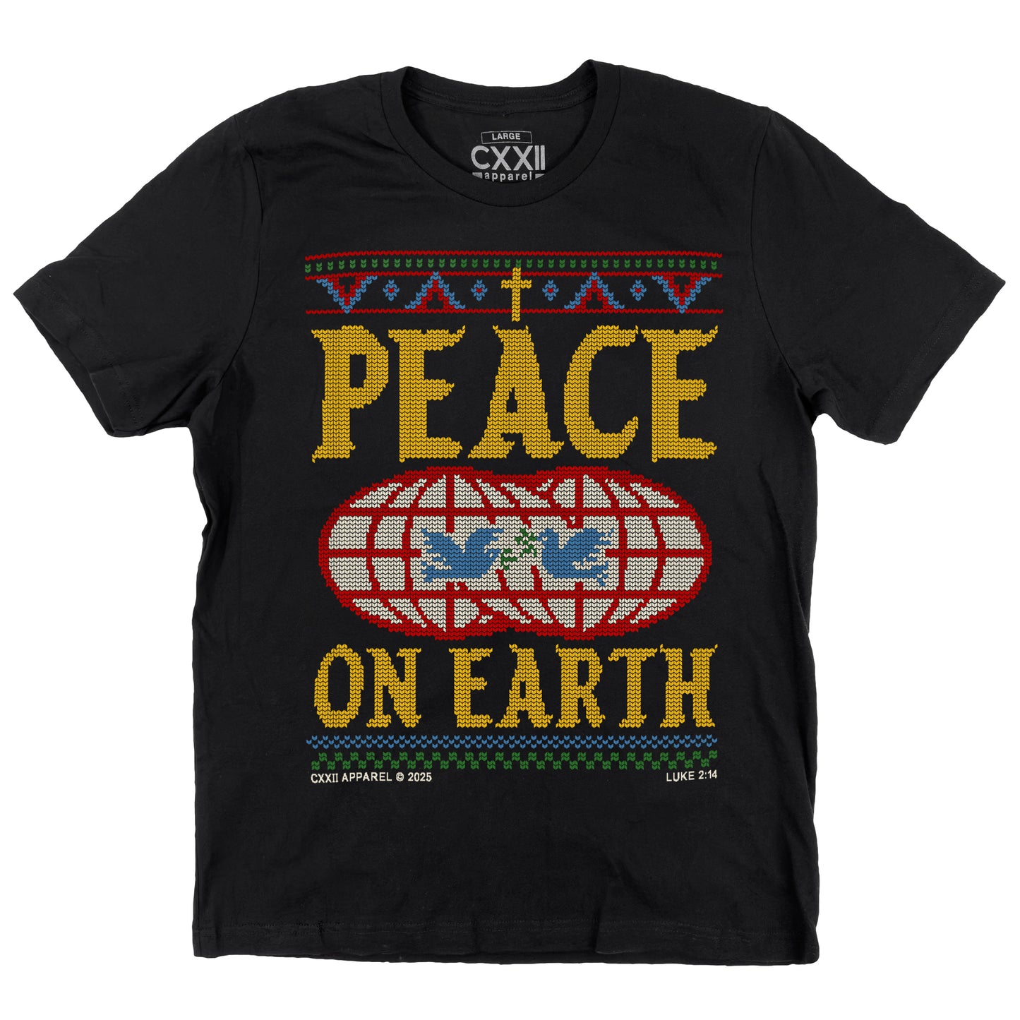 Peace On Earth Black Tee