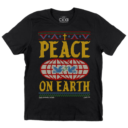 Peace On Earth Black Tee