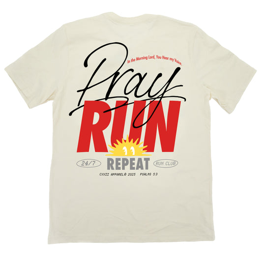 Pray, Run, Repeat Natural Tee