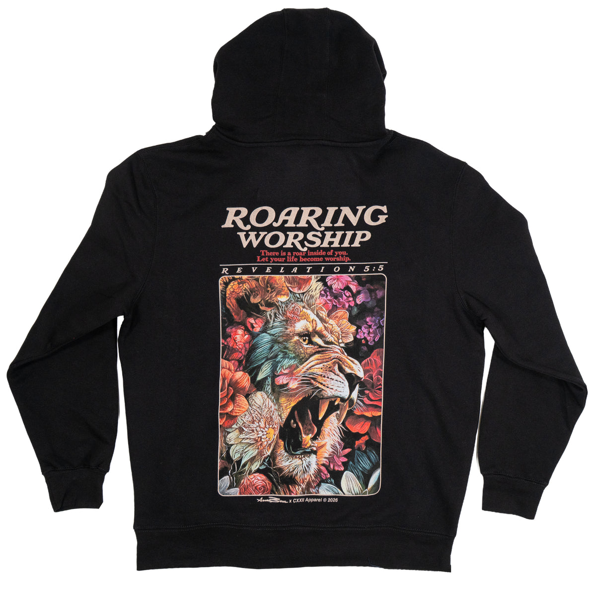 Roaring Worship Black Hoodie