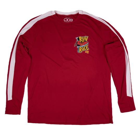 Run The Race Red L/S Running Tee