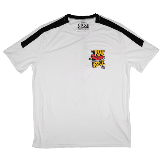 Run The Race White Running Tee