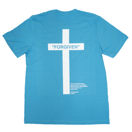 Sinner | Forgiven CMYK Cyan "Minimalist" Tee