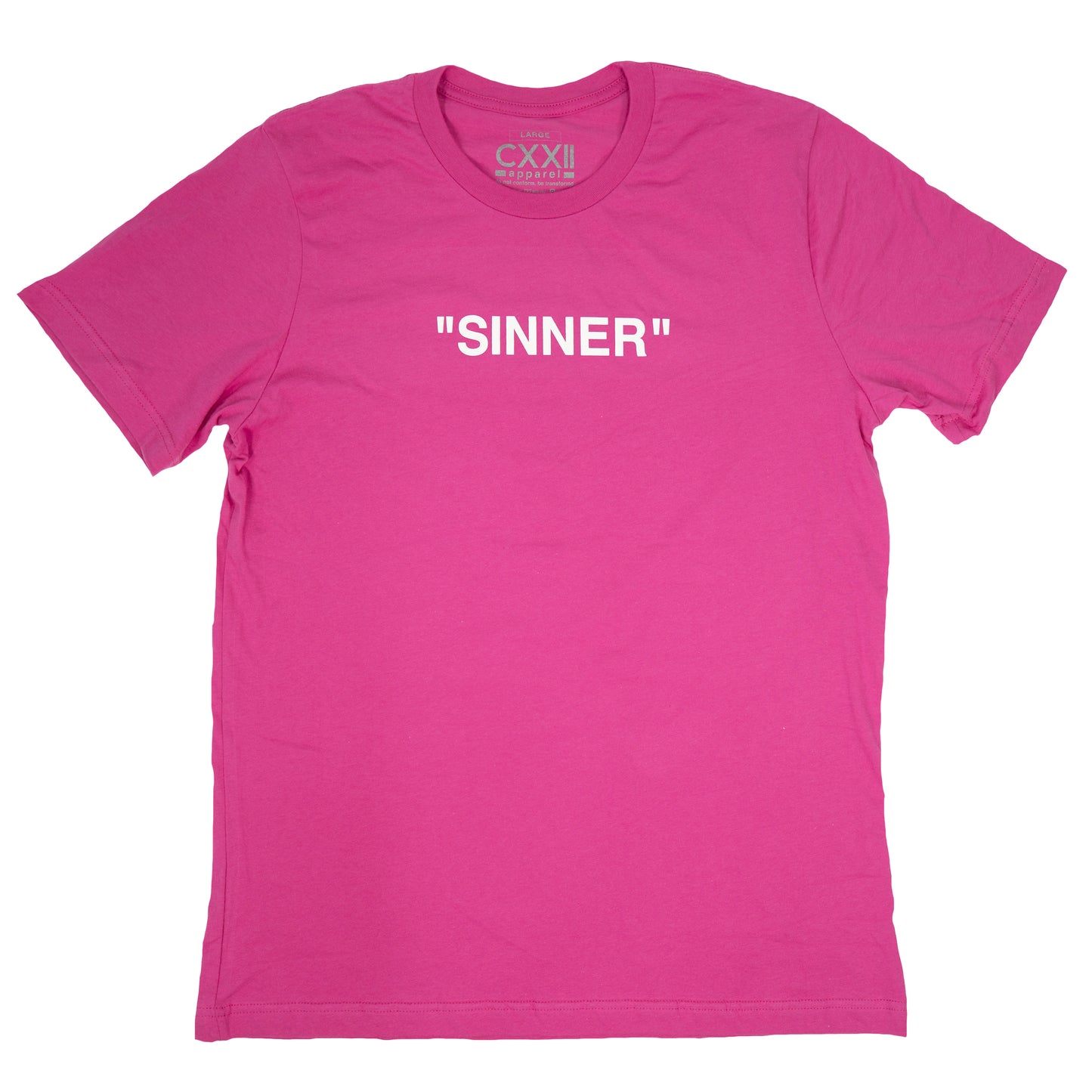 Sinner | Forgiven CMYK Magenta "Minimalist" Tee