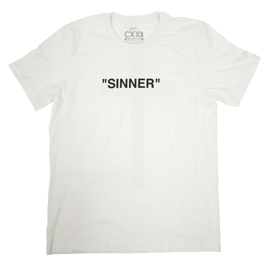 Sinner | Forgiven CMYK Vintage White "Minimalist" Tee