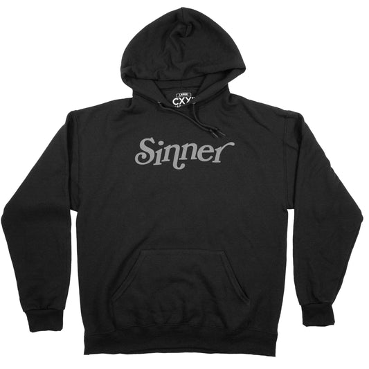 Sinner | Forgiven Retro Carbon Black Hoodie