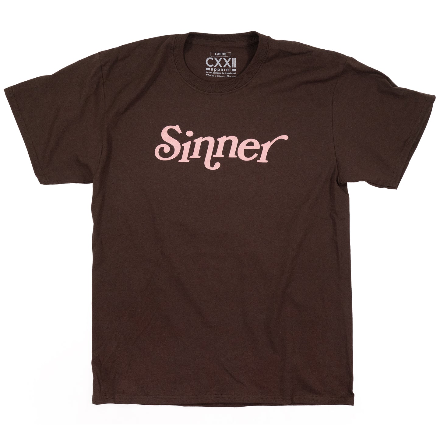 Sinner | Forgiven Retro Chocolate & Pale Pink Street Tee
