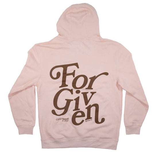 Sinner | Forgiven Retro Pale Pink & Chocolate Hoodie