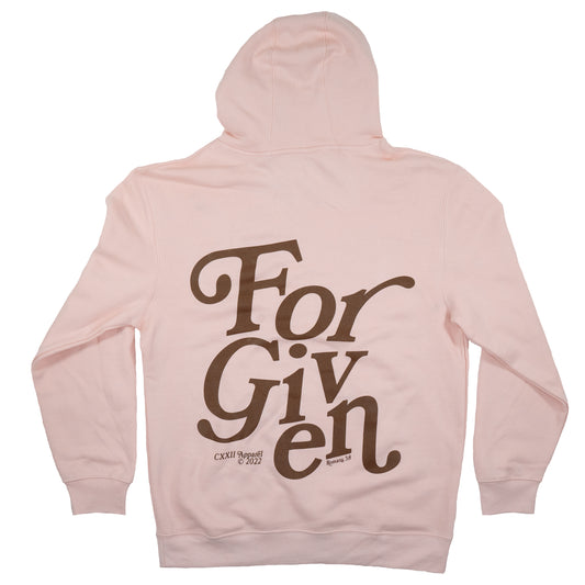 Sinner | Forgiven Retro Pale Pink & Chocolate Hoodie