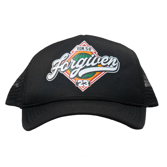 Forgiven Baseball Edition Black Trucker Hat