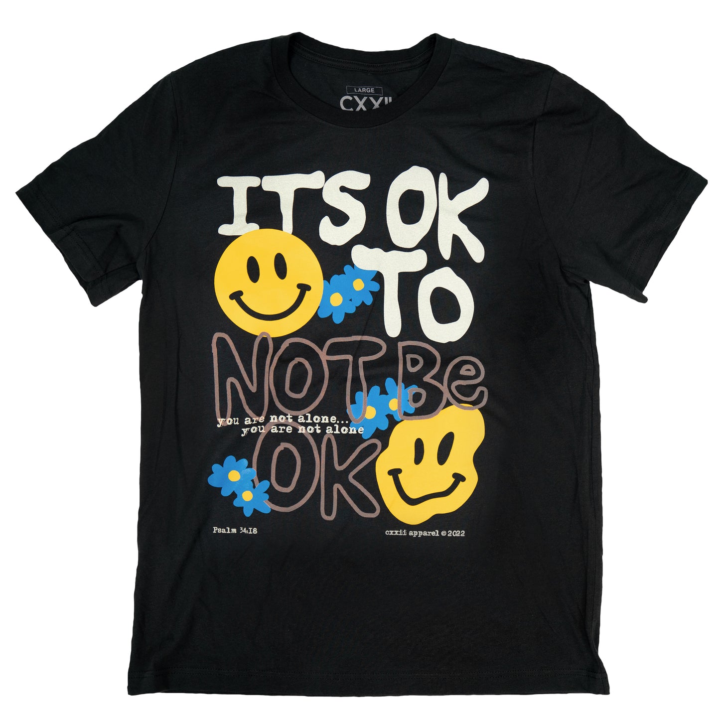 Its OK to Not be OK Sketch Book Black Tee