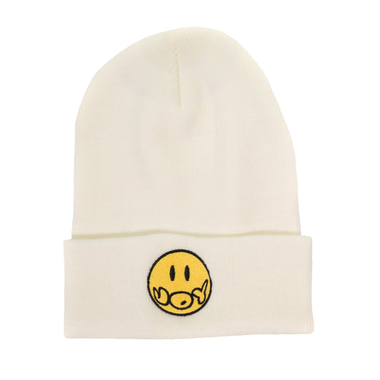 Rejoices Over You White Beanie