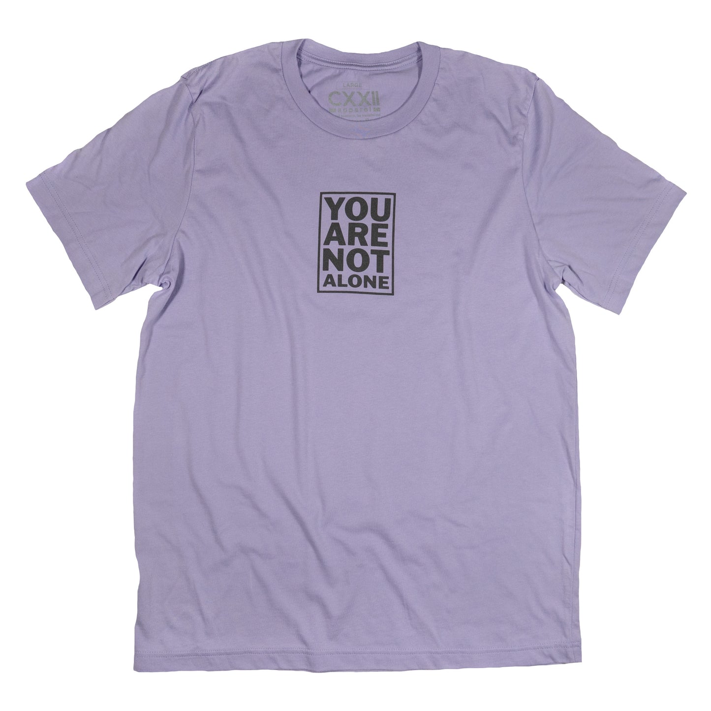 Not Alone Dark Lavender tee