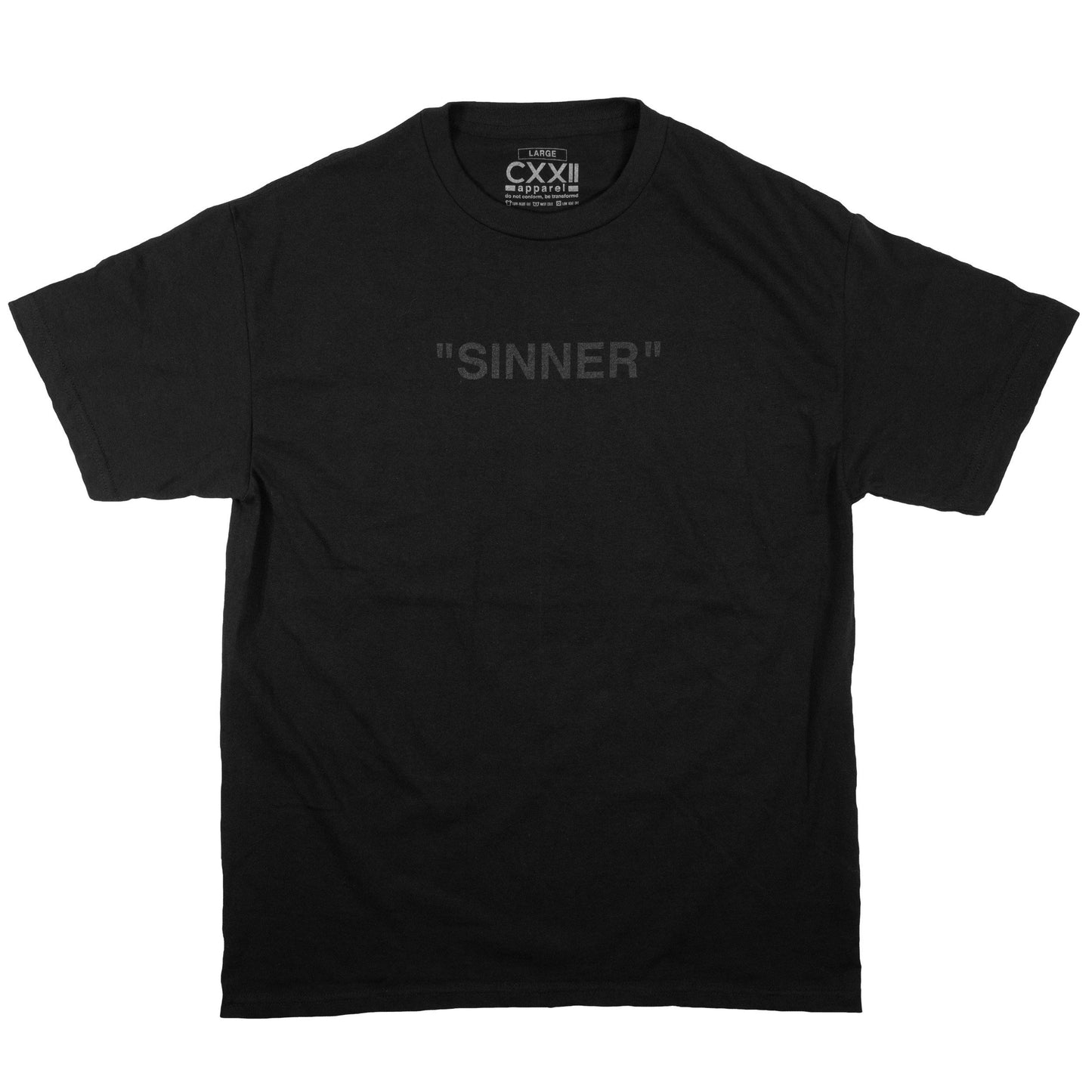 Sinner | Forgiven "Minimalist" Blackout Street Tee