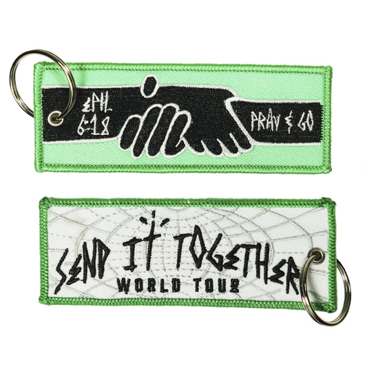 "Send it Together" Jet Tag Keychain