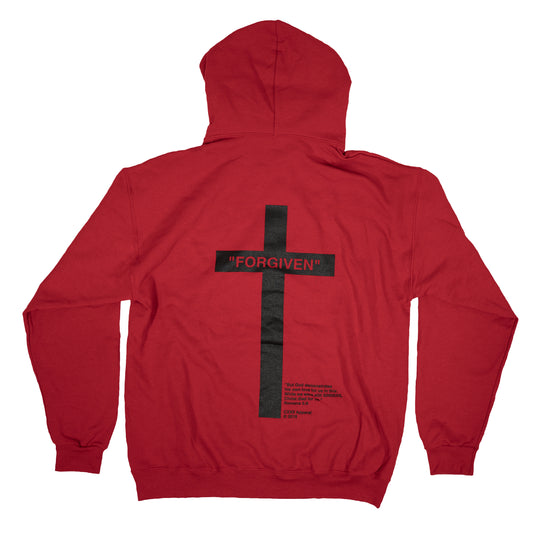 Sinner | Forgiven "Minimalist" Red Hoodie