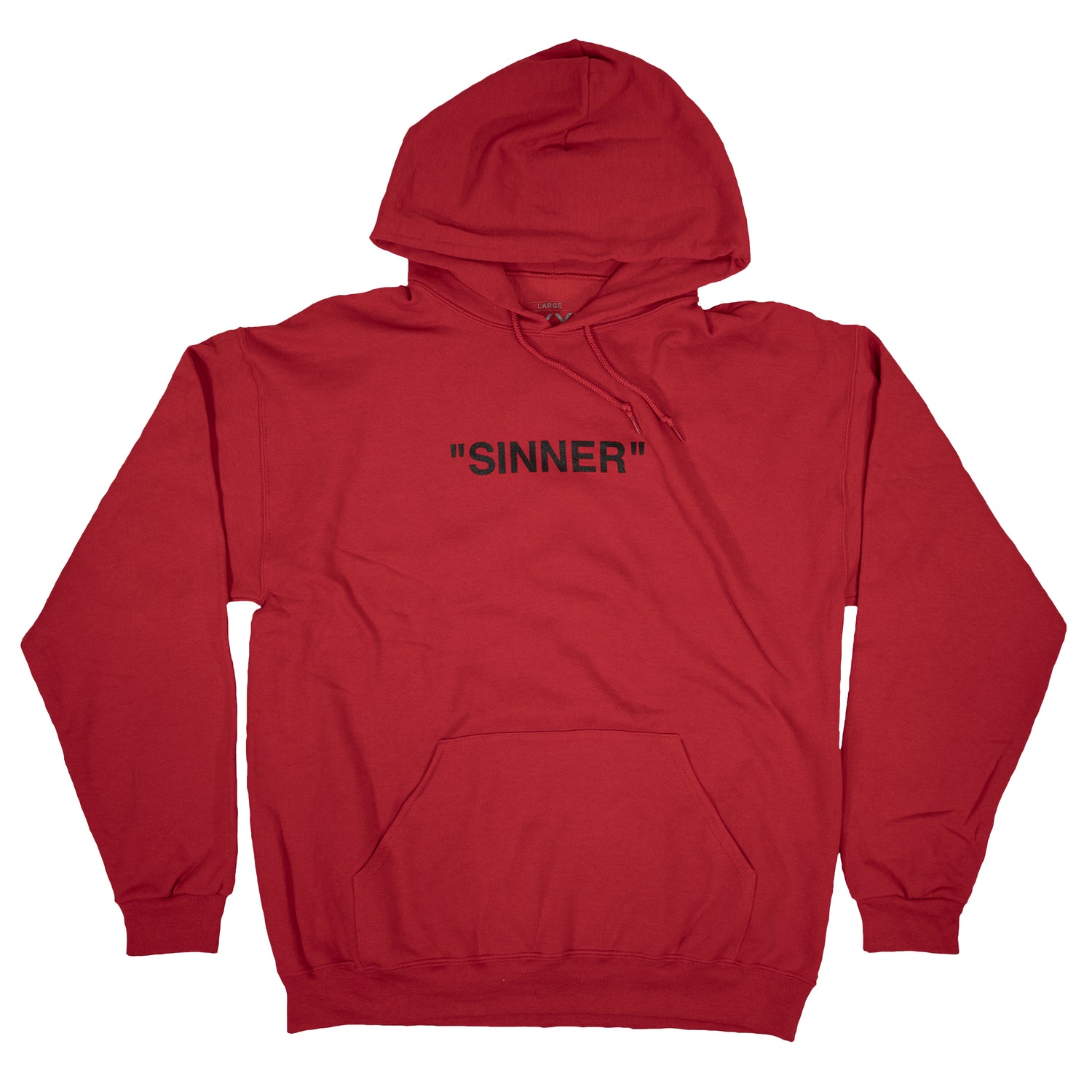 CXXII Apparel Sinner Forgiven Minimalist Red Hoodie XL Red