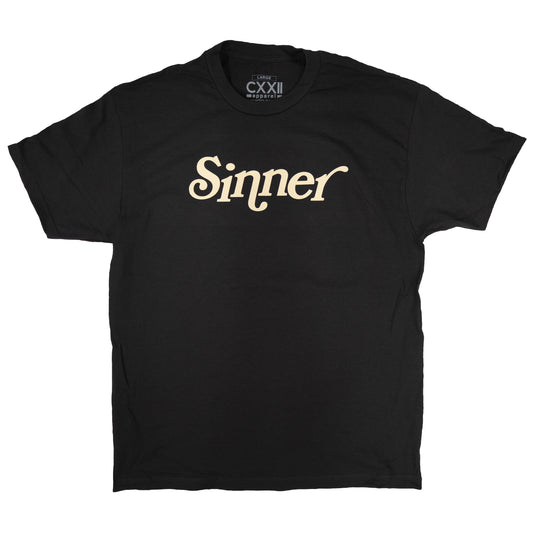 Sinner | Forgiven Retro Black Street Tee