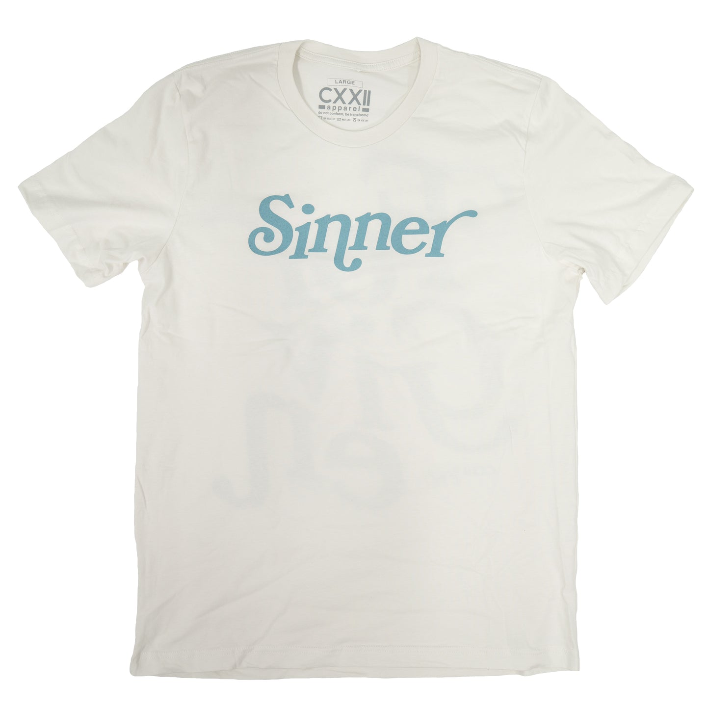 Sinner | Forgiven Retro Vintage White Tee